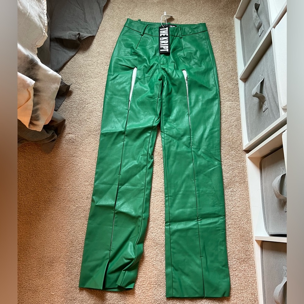 The Kript faux leather pants